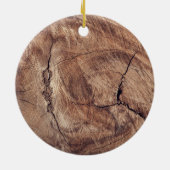 Rustisch ontwerp van houten korrels keramisch ornament (Achterkant)