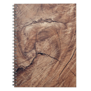Rustisch ontwerp van houten korrels notitieboek
