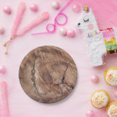 Rustisch ontwerp van houten korrels papieren bordje (Feest)