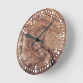 Rustisch ontwerp van houten korrels ronde klok (Hoek)