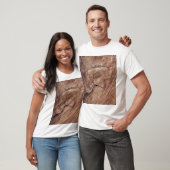 Rustisch ontwerp van houten korrels t-shirt (Unisex)