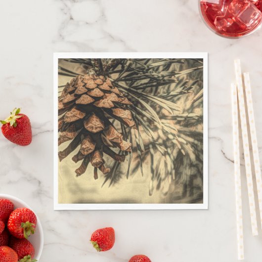 Rustisch ontwerp van pine-kloon servet (Insitu)