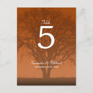 Rustisch Oranje Oak Bind Tafelnummer