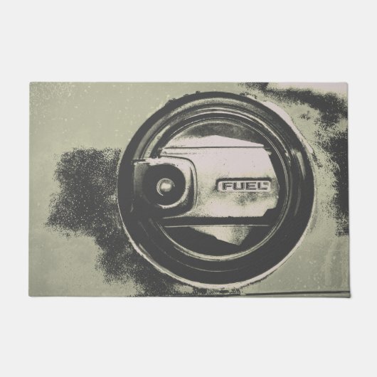 Rustisch oud Pet motorbrandstof Deurmat (Voorkant)