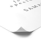 Rustisch Paars White Floral Wedding Welcome Sign Poster (Hoek)