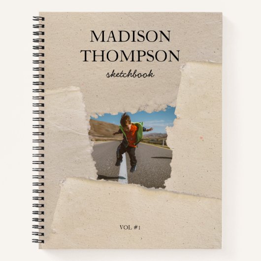 Rustisch  papier - Aangepast fotoboek Notitieboek (Voorkant)