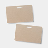 Rustisch papier — Blanco Sjabloon Badge (Voor- en achterkant)