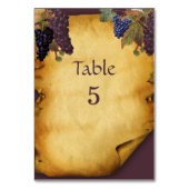 Rustisch papier voor weddenschappen met wijnstokke kaart (Achterkant)