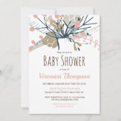 Rustisch pasta botanisch Baby shower Kaart (Voorkant)
