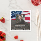 Rustisch Patriottisch Amerikaans Afstuderen van de Servet (Insitu)