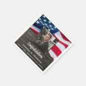 Rustisch Patriottisch Amerikaans Afstuderen van de Servet (Hoek)