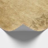 Rustisch  perkament en wijnstokken cadeaupapier (Hoek)