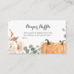 Rustisch pompoenBaby shower - Draagbare Raffle-kaa Informatiekaartje