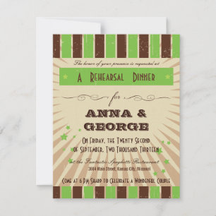 Rustisch Poster: Apple Green Rehearsal Dinner Kaart