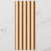 Rustisch Poster: Menu Cream & Brown Custom Wedding (Achterkant)