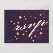 Rustisch Poster: Paars-eierweddenschap RSVP Uitnodiging Briefkaart (Voorkant)