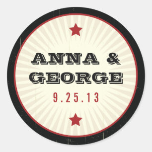 Rustisch Poster: Sticker rood en zwart