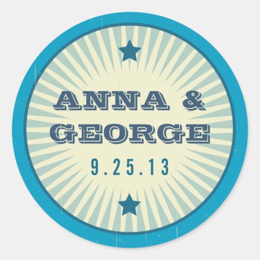 Rustisch Poster: Zegel van de Sticker van Sandy Be (Voorkant)