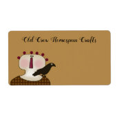 Rustisch primitief land Primitief Crow Product Etiket (Voorkant)