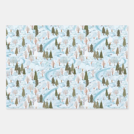 Rustisch Rode Barn, land met winterkerst Inpakpapier Vel (Voorkant 2)