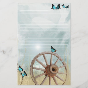 Rustisch romantisch landschap briefpapier