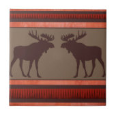 Rustisch rood bruin mozaspatroon tegeltje (Voorkant)