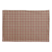 Rustisch rood en groen tartan geplakt kussensloop (Achterkant)