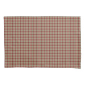 Rustisch rood en groen tartan geplakt kussensloop (Voorkant)