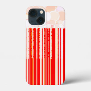 Rustisch rood en wit iPhone 13 mini hoesje