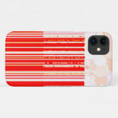 Rustisch rood en wit Case-Mate iPhone case (Achterkant (horizontaal))
