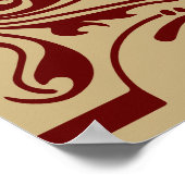 Rustisch roodbruinzetplan poster (Hoek)