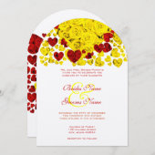 Rustisch Roos en uitnodiging tot het uitzenden van (Voorkant / Achterkant)