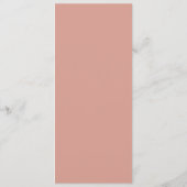 Rustisch Roos Gold Floral kalligrafie Wedding Menu (Achterkant)