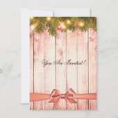 Rustisch Roos Gold Kerstmis Vrijgezellenfeest Kaart (Achterkant)