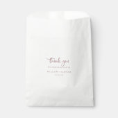 Rustisch Roos Gold Script Hartelijk dank voor huwe Bedankzakje (Voorkant)