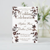 Rustisch Roos Kaart (Staand voorkant)