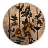 Rustisch roos keramische knop (Voorkant)