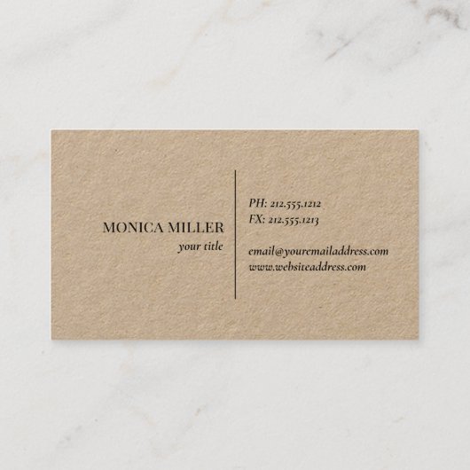 Rustisch roos logo visitekaartje (Achterkant)