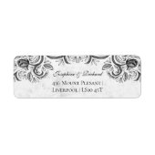 Rustisch Roos  zwart-wit Etiket (Voorkant)