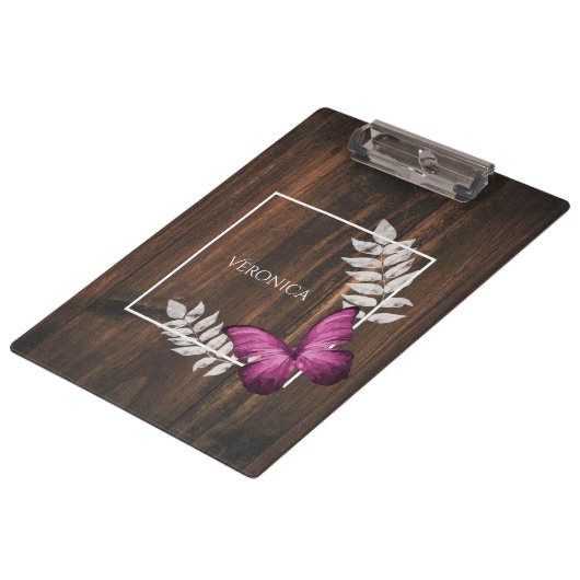 Rustisch roze karton klembord (Gekanteld)