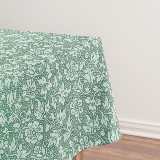 Rustisch  Sage Green Floral Pattern Tafelkleed (Voorbeeld)