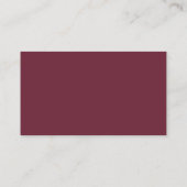 Rustisch script, Bourgogne kleur, Display Shower Informatiekaartje (Achterkant)