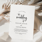 Rustisch script bruiloft kaart