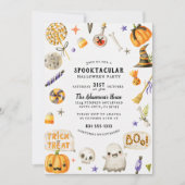 Rustisch script gefineerde Spooktaculaire Hallowee Feestdagenkaart (Voorkant)