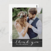 Rustisch script huwelijk Verticaal Dank je II Briefkaart (Voorkant / Achterkant)