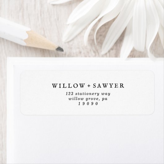 Rustisch Script Return Address Label (Insitu)