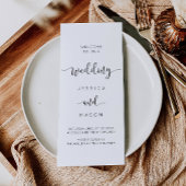 Rustisch script Tri-Fold Wedding Program Flyer