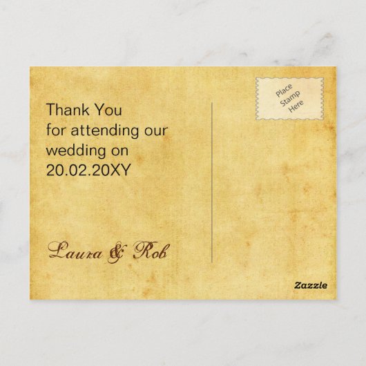 Rustisch, , seashell strand bedankt je briefkaart (Achterkant)