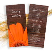 Rustisch Sinaasappel Daisy Country Barn Wedding Pr Programma