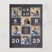 Rustisch uniek Afstuderen voor fotocollage Aankondigingskaart (Voorkant)